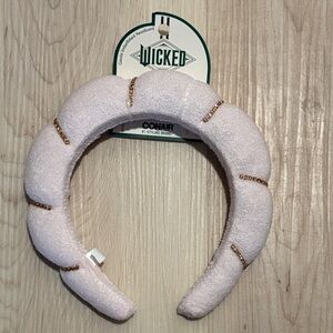 Wicked x Conair Glinda Spa Headband in Light Pink with Gold Accent